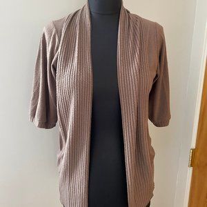 Mauve open front cardigan